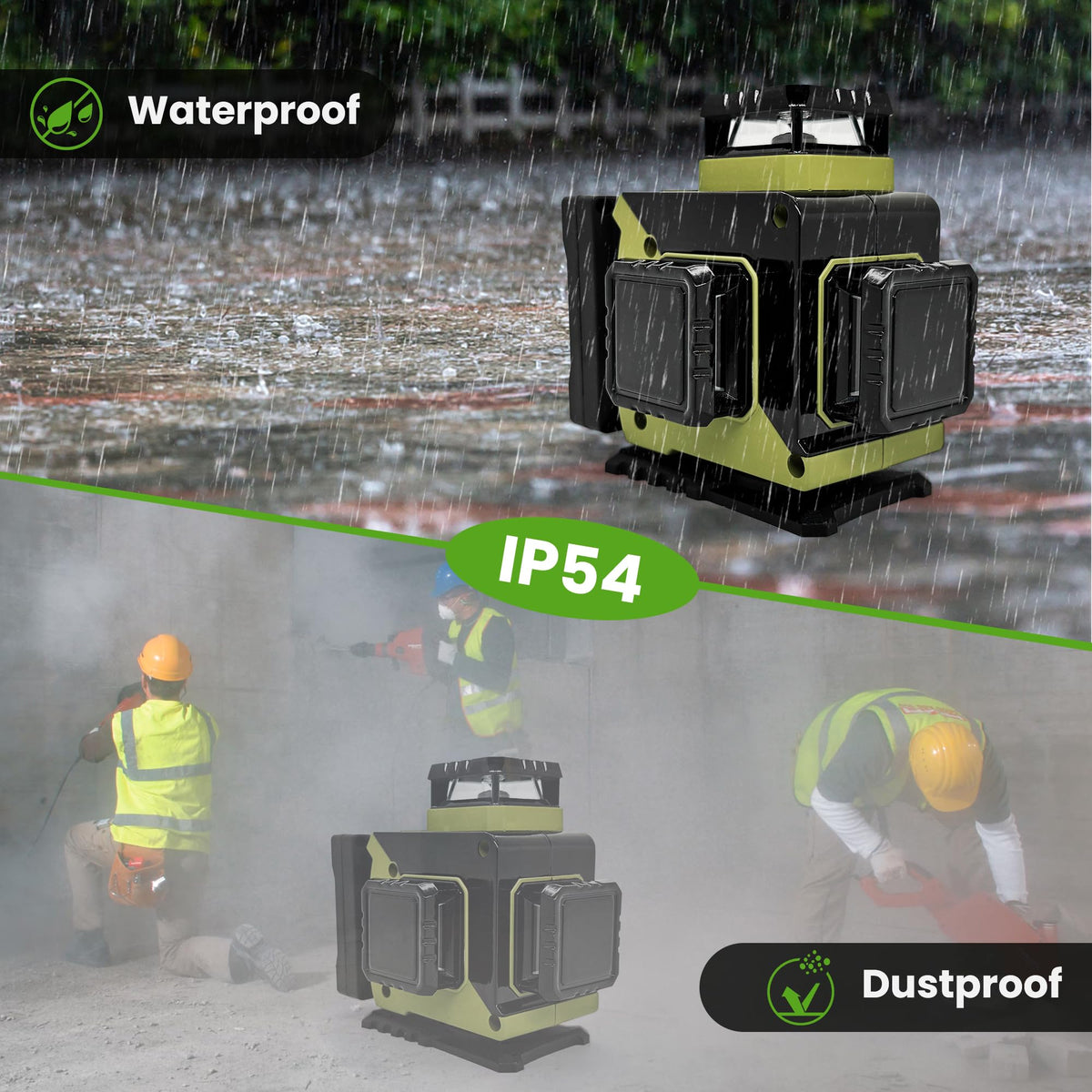360 Self Leveling Green Laser Level with Magnetic Stand E454319
