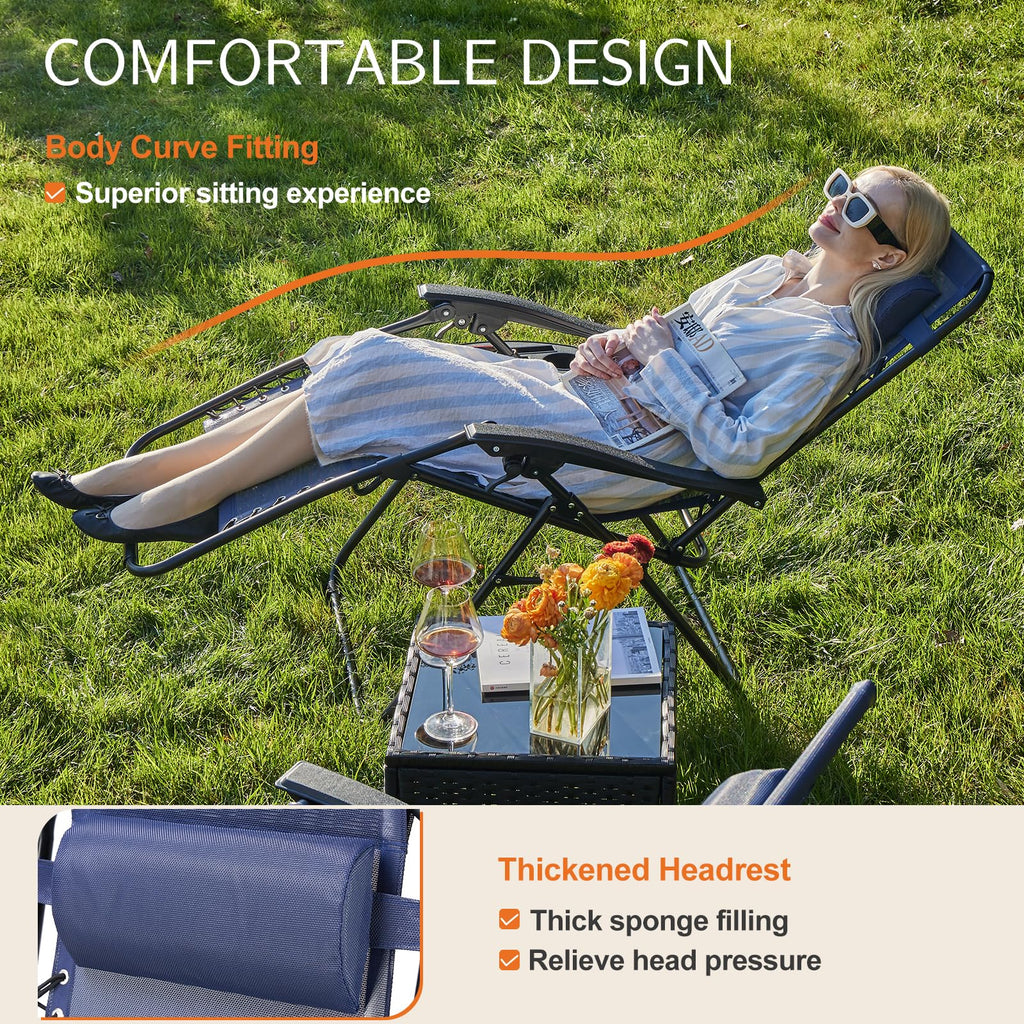 Zero Gravity Chairs Set of 2 Blue S66963