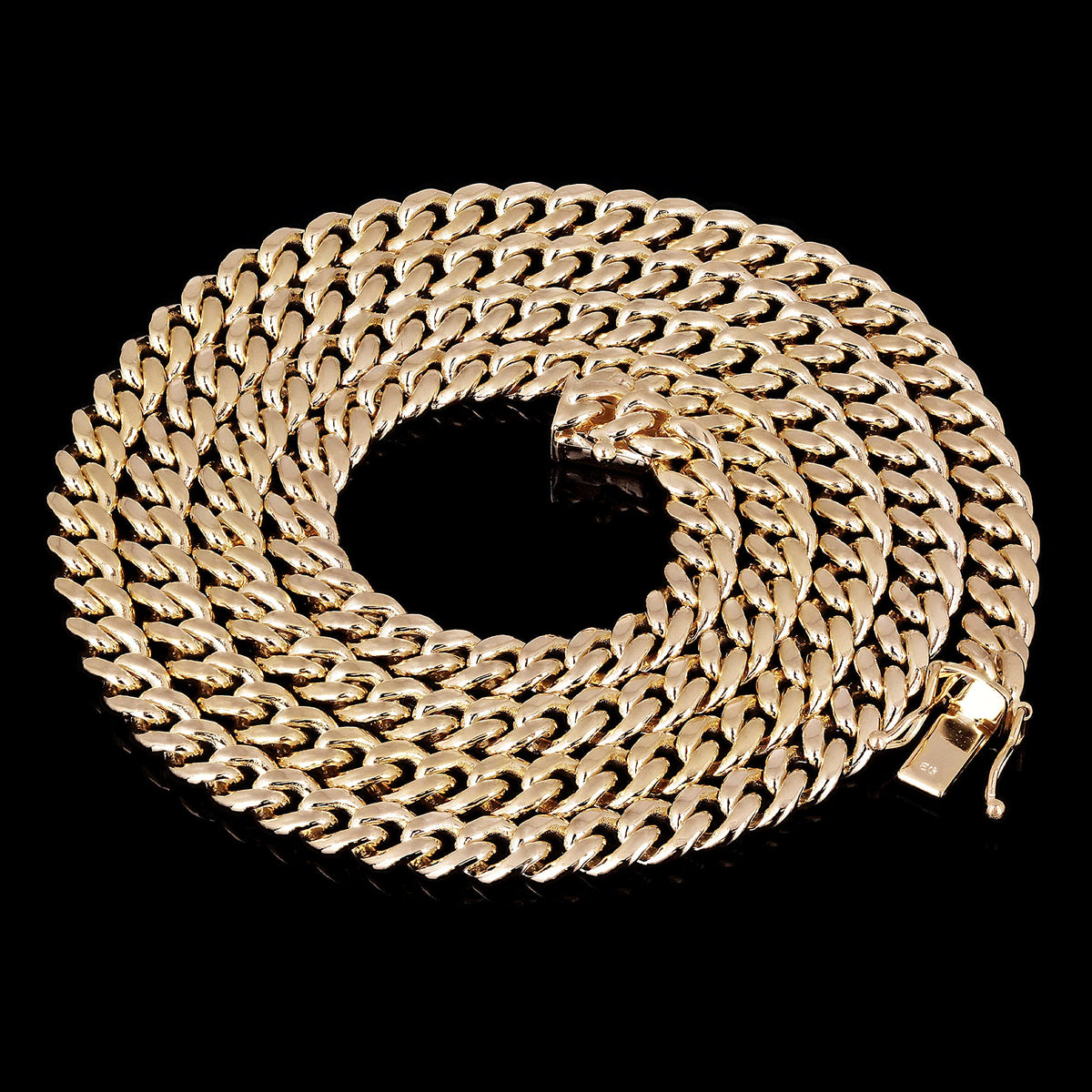 14k Yellow Gold Cuban Curb Link Chain H502