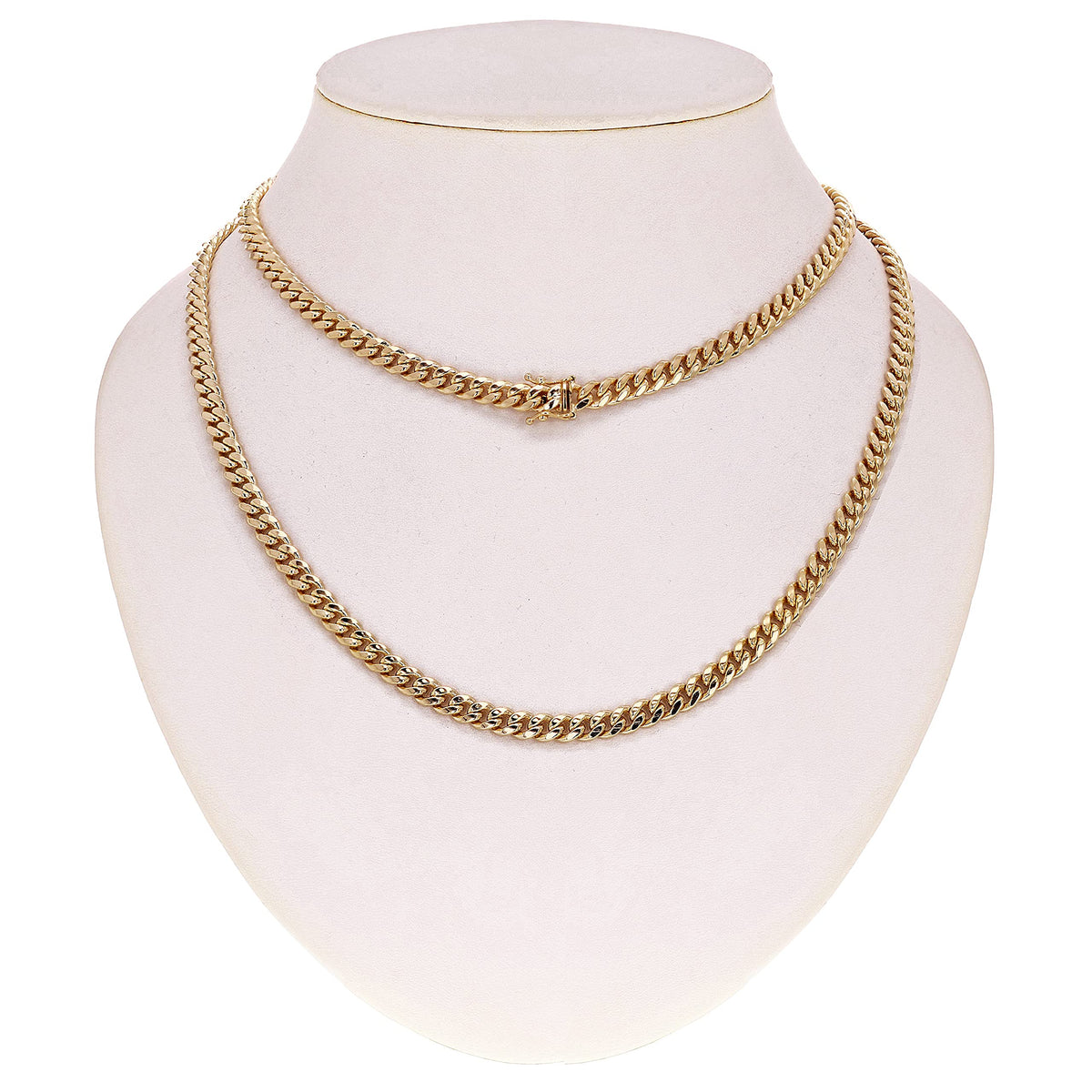 14k Yellow Gold Cuban Curb Link Chain H502