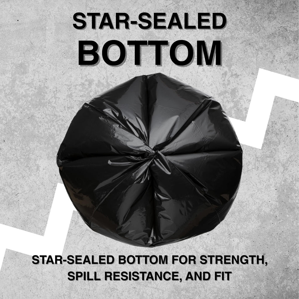 45 Gallon Black 1.5 Mil Trash Bags 100 Count X5269