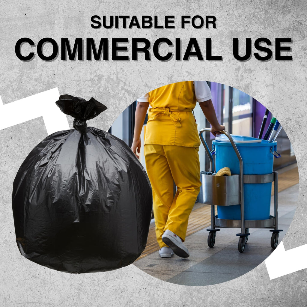 45 Gallon Black 1.5 Mil Trash Bags 100 Count X5269