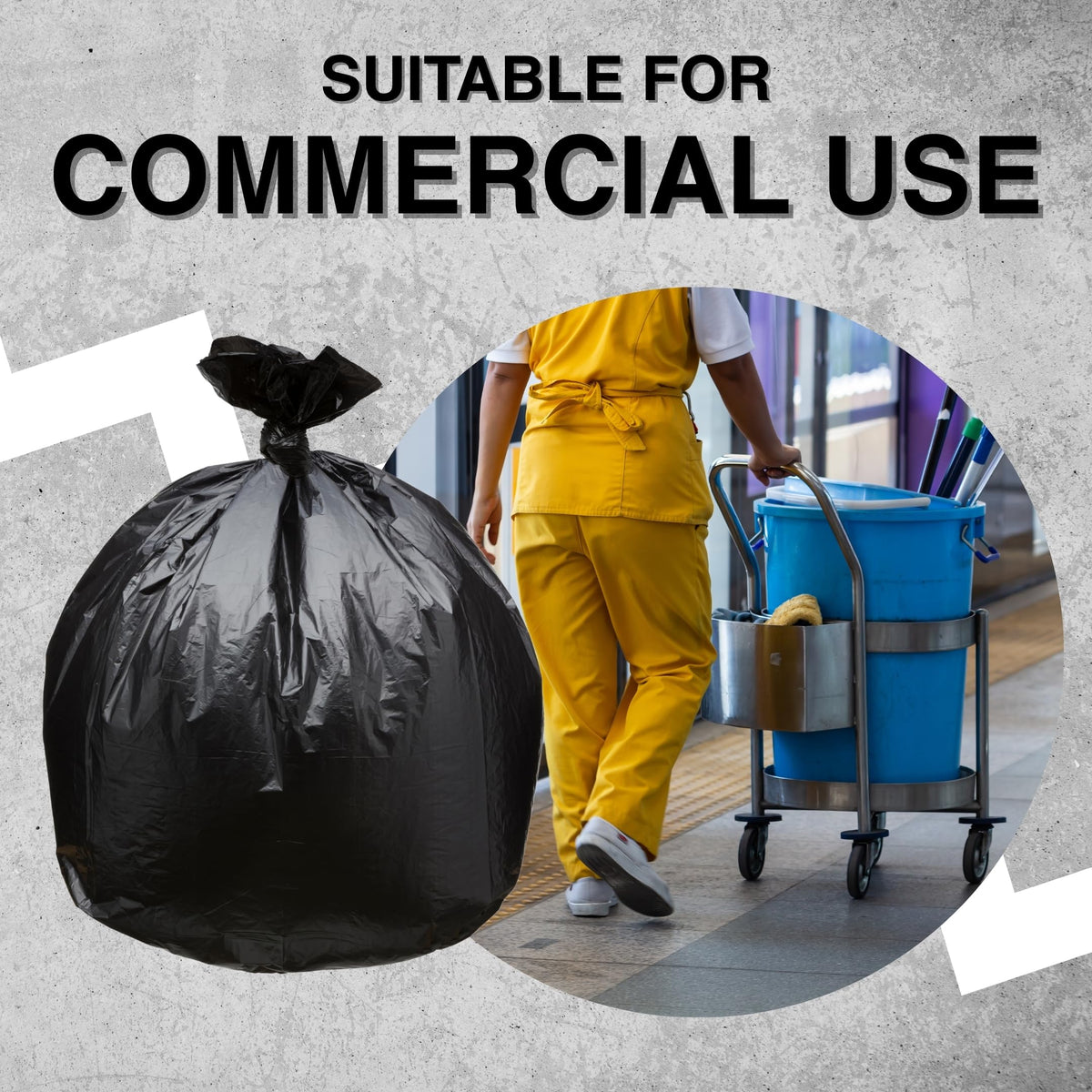 45 Gallon Black 1.5 Mil Trash Bags 100 Count X5269